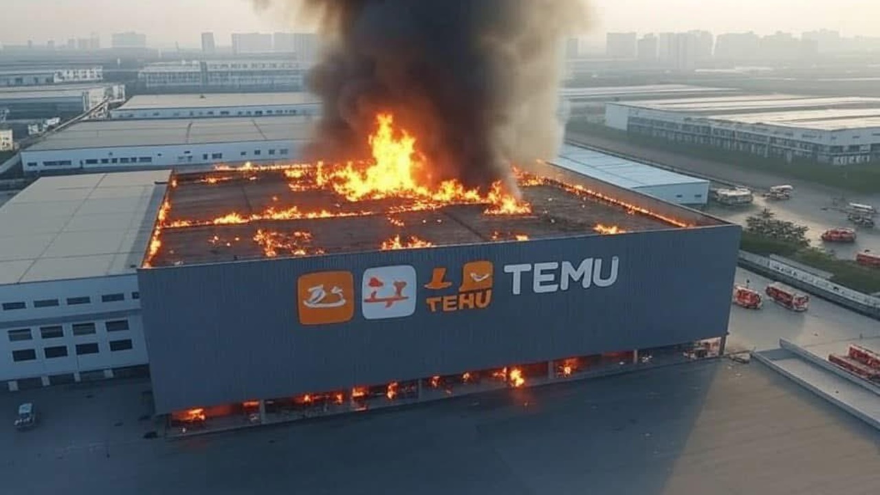 Dev Temu deposu yangını sosyal medyayı karıştırdı 28 temu deposu yangin